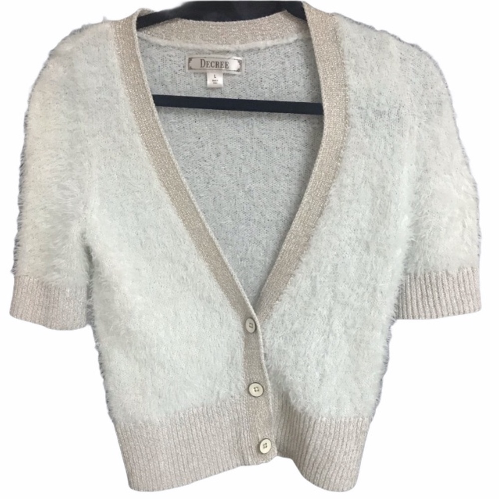 Decree short sleeve fuzzy Sweater